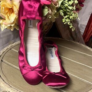 LK Bennett London  Silk Comfort Ballet Flats Size EU 41
